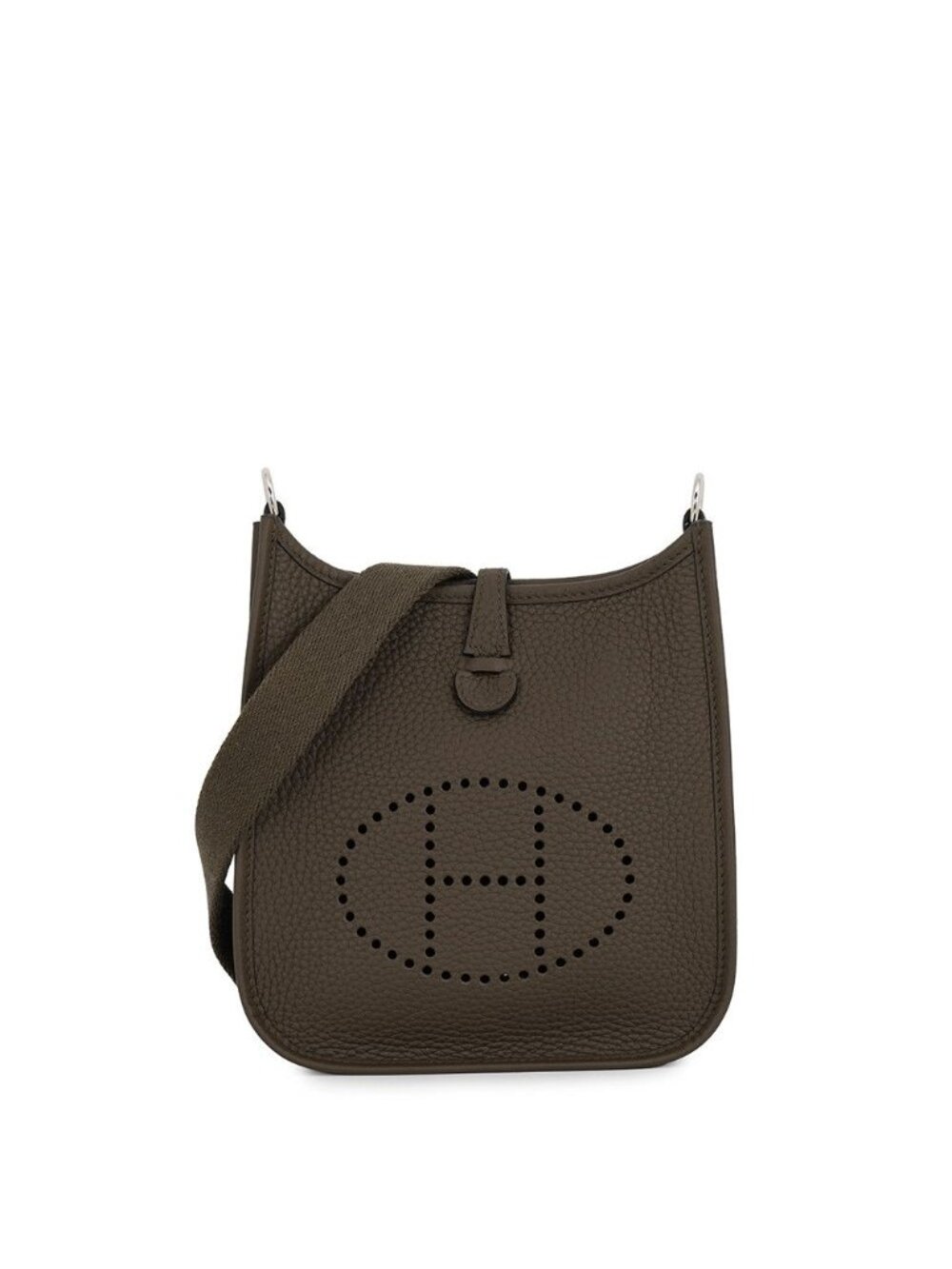 Hermes Shoulder Bag Evelyne TPM 111 Amazon Vert Roden Silver Taurillon Clemence